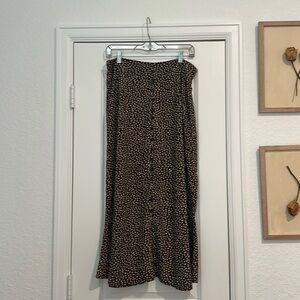 L black skirt with yellow flowers